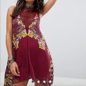 Free People Marsha Dress Wine